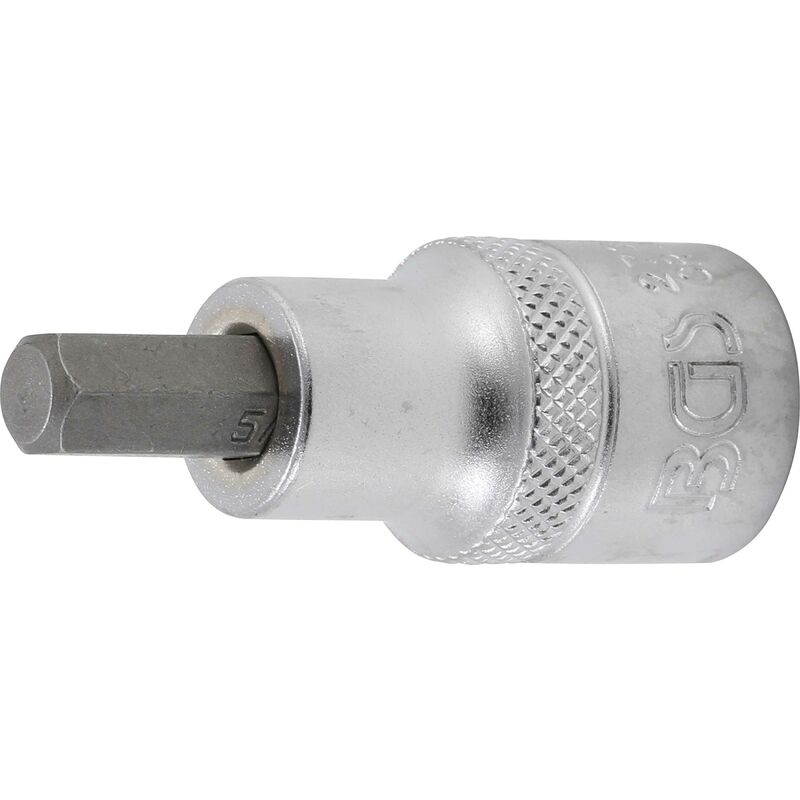 Douille à Embouts BGS 9467 - 1/2" (12.5mm) Pour Six Pans 5.5mm - Acier Chrome-Vanadium, Longueur 53mm