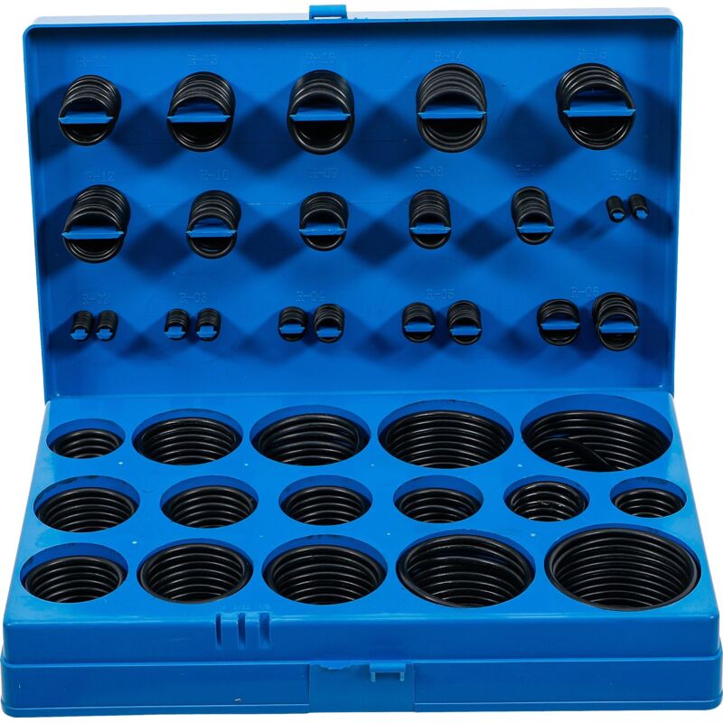 Assortiment De 225 Joints Toriques (O-Rings) NBR 70 - Diamètres 3 à 22mm - Pour Réparations Universelles
