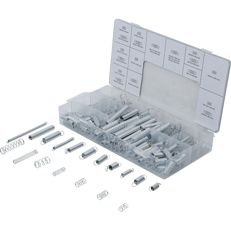 Assortiment De 200 Ressorts BGS - Ressorts De Traction Et Compression Tailles Vari Es Bo Te Pratique 769586