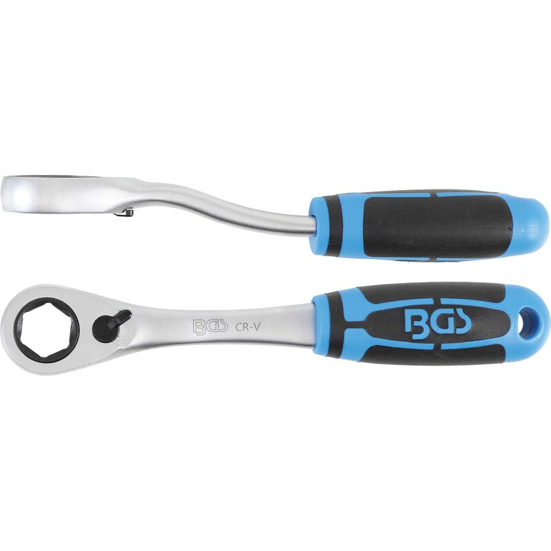 Cliquet Réversible Traversant BGS 2181-3 - Empreinte Hexagone 22mm, 72 Dents, Poignée Bi-matériau Antidérapante