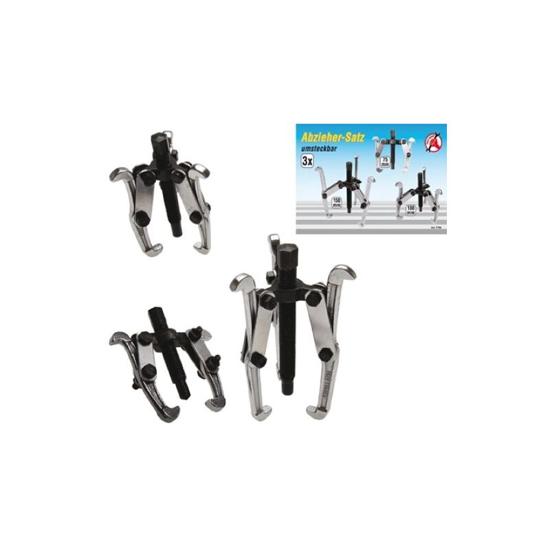 BGS TECHNIC 7730 LOT DE 3 EXTRACTEURS DE ROULEMENTS