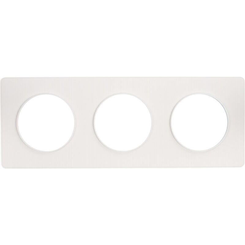 PLAQUE ODACE TOUCH SCHNEIDER 3 POSTES - BLANC S520806