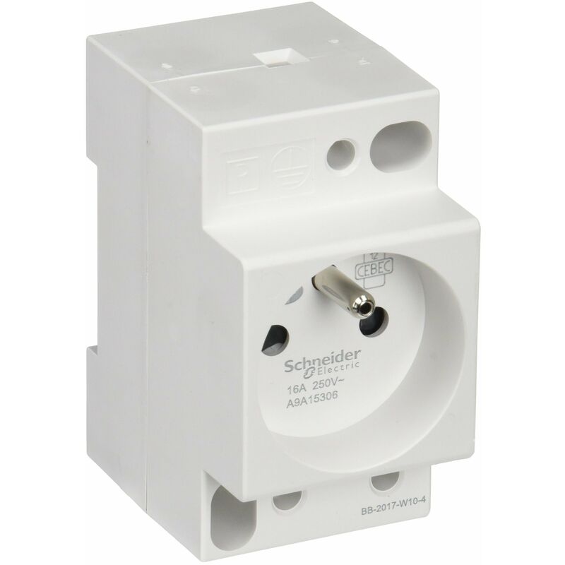 SCHNEIDER ELECTRIC A9 A15306 PRISE DE COURANT MODULAIRE IPC 16 A UE 250 V 2 P T NF CEBEC A9A15306