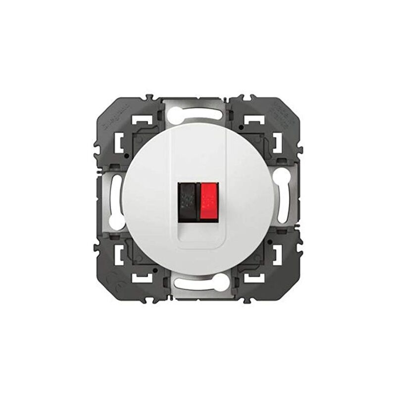 LEGRAND 600381 PRISE HAUT-PARLEUR SIMPLE DOOXIE, FINITION BLANC