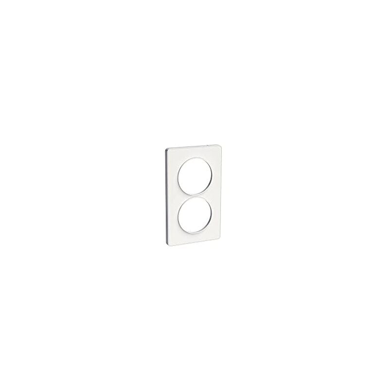 SCHNEIDER ELECTRIC ODACE TOUCH, PLAQUE BLANC 2 POSTES VERTICAUX 57MM