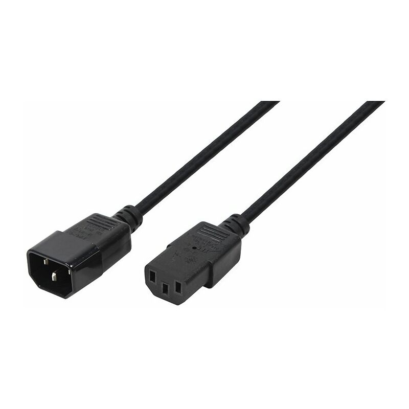 Microconnect 3m C13/C14 - Câble (3 m, connecteur mâle/connecteur femelle,  coupleur C13, coupleur C14, 230