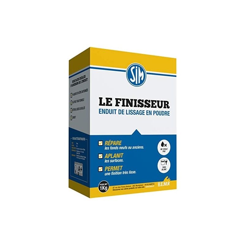 BEMR BMFIN01 ENDUIT SIM LE FINISSEUR EN 1 KG, BLANC