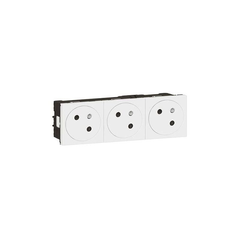 LEGRAND MOSAIC TRIPLE PRISE DE COURANT 2P+T BLANC EU - 278165L