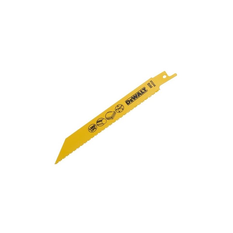 DEWALT DT2348QZ 3 12MM 152MM LAME DE SCIE ALTERNATIVE BIMÉTAL TUYAUX EN PLASTIQUE (LOT DE 5)