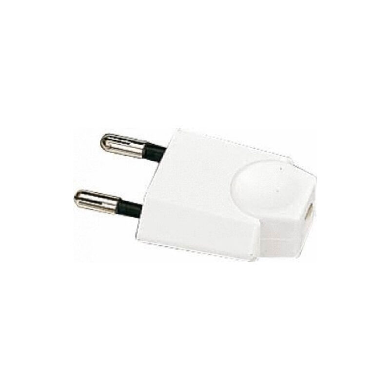 FICHE MâLE 6A 2P BLANC - L'EBENOID - 020260