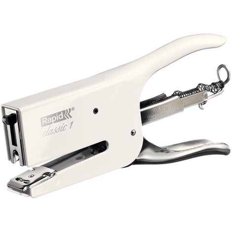 RAPID PINCE AGRAFEUSE K1, BUREAU ET MAGASIN, GRANDE CAPACITÉ, 50 FEUILLES, MÉTAL, POUR AGRAFES 26/6 ET 26/8, BLANC, 5000496 (1/3)