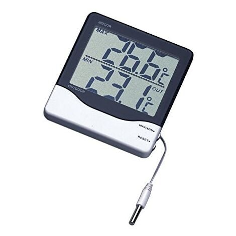 Thermomètre analogique, mécanique TFA Dostmann 12.2055.10 argent
