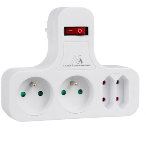 Prise de courant multiple Fanton 6 voies avec disjoncteur 23203
