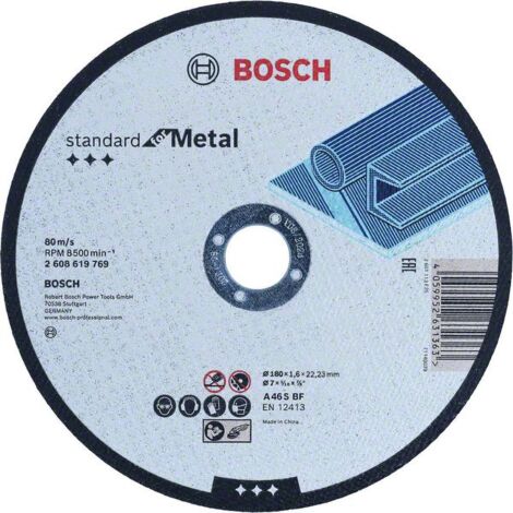 BOSCH PROFESSIONAL 1X STANDARD FOR METAL STRAIGHT CUTTING DISQUE À TRONÇONNER (POUR TÔLES, ACIER, Ø 180 X 1.6 X 22.23 MM, ACCESS (1/4)