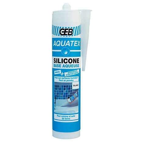 Aquatex blanc silicone qui se nettoie à l'eau, 310 ml