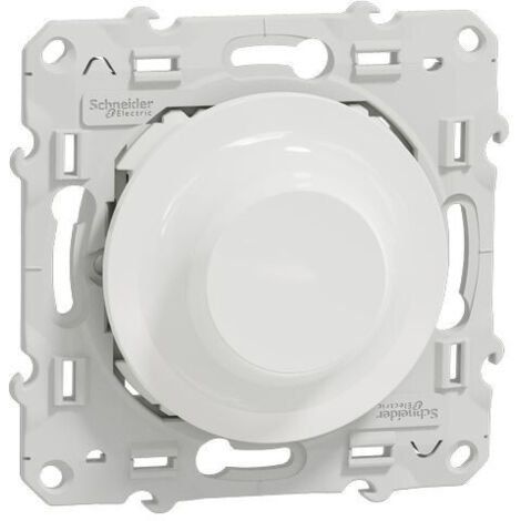 Schneider Electric – Variateur rotatif LED Zigbee 3.0 – Contrôle d'intensité sans neutre – Compatible avec plaques Odace – Installation sur support standard