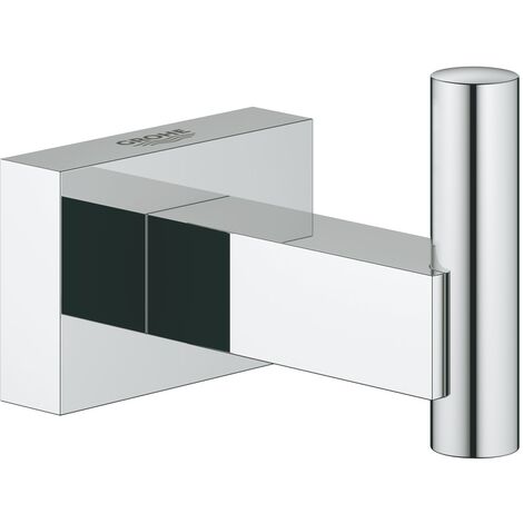 Grohe – Patère murale de salle de bain chromée – Fixation cachée – Métal – Dimensions 40x43x60mm – 40511001