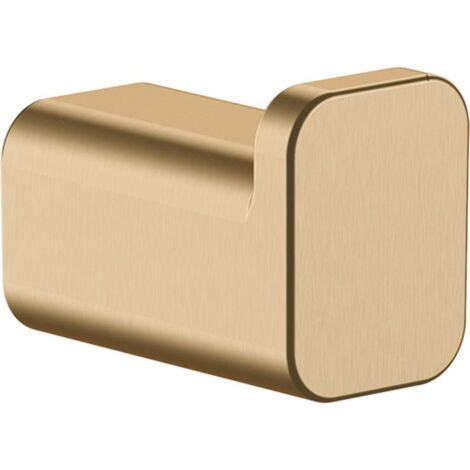 Hansgrohe – Crochet simple AddStoris mural en métal – Fixation encastrée – Diamètre trou 6mm – Pour porte-serviette bronze brossé