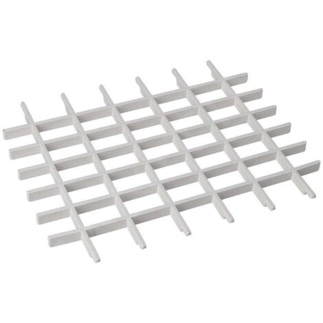 AQUALINE ACCESSOIRES - GRILLE UNIVERSELLE POUR VIDOIRS SUSPENDUS, PLASTIQUE, BLANC PI5020 (1/4)