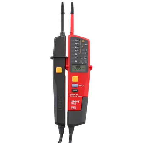 UNI-T UT18C SÉRIE UT18 TESTEUR DE TENSION ET DE CONTINUITÉ 12 V/24 V/50 V/120 V/230 V/400 V/690 V, 50/60 HZ (1/2)