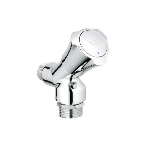 Grohe – Robinet de raccord pour machine à laver chrome 1/2 pouce – Clapet anti-retour – Compact et ergonomique – 30008001