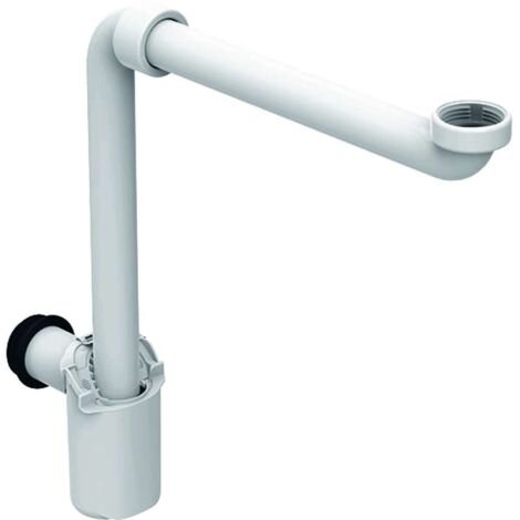 Geberit – Siphon évier compact 40mm – Plastique ABS pour espaces confinés – Hauteur 27,2 cm – Sortie horizontale pour nettoyage facile (1/5)