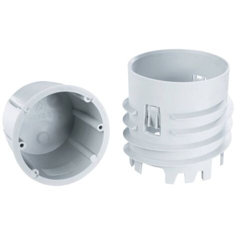 Boîte de dérivation 73 mm Ø – Hauteur 80 mm – Pour façades isolées jusqu'à 80 mm – Résistance aux flammes 850 °C – Kopos