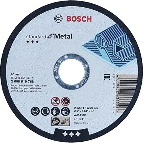 Bosch Professional Disque à tronçonner métal 125x1,6x22,23 mm