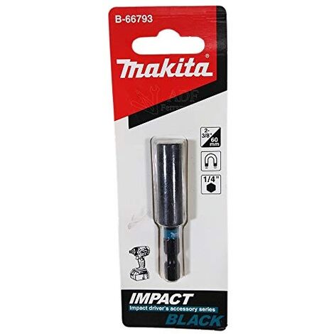 Makita – Porte-embout magnétique 60 mm 1/4" – Pour embouts hexagonaux – Vissage rapide en série – Compatible avec visseuses (1/7)