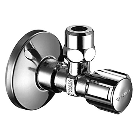 Schell – Vanne papillon DN15 (1/2") – Raccord à compression auto-étanche – Longueur 3/8"x10mm – Laiton chromé pour installations sanitaires