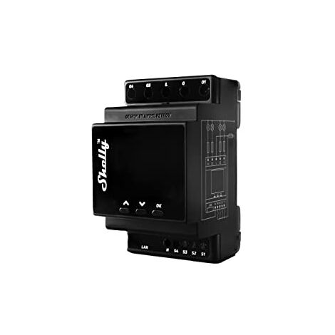 Shelly – Relais intelligent 4 canaux pour rail DIN – 16 A par canal – Wi-Fi et Bluetooth – Automatisation domotique – Compatible Alexa et Google Home (1/10)