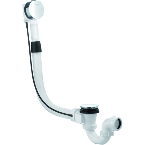 GARNITURE DE VIDAGE ET TROP-PLEIN POUR BAIGNOIRE, AVEC CÂBLE BOWDEN, CHROME KLUDI 2140805-00 (1/3)