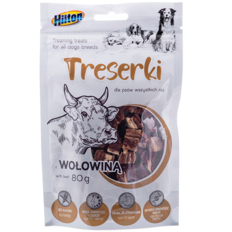 HILTON TRESERTS DE VIANDE AVEC B¼UF 80G POUR CHIEN 139-181119-99 (1/4)