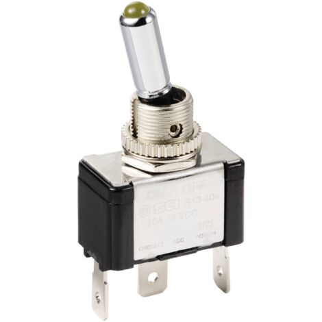 TRU COMPONENTS TC-11193836 INTERRUPTEUR À LEVIER 12 V/DC 20 A 1 X OFF/ON À ACCROCHAGE 1 PC(S) (1/3)