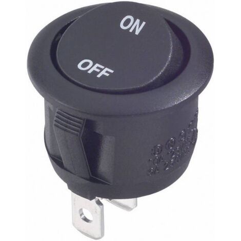 Tru Components – Interrupteur à bascule 700339 1 pôle ON/OFF 250 V/AC 6 A – Montage Snap-in – Pour espaces confinés