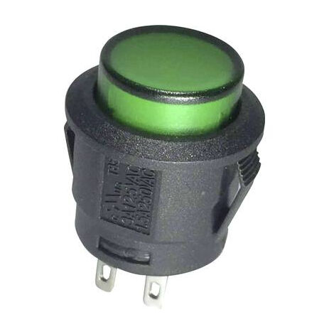 Bouton-poussoir TRU COMPONENTS TC-R13-527AL-02GN 1587763 250 V/AC 6 A 1 x Off/(On) à rappel 1 pc(s)