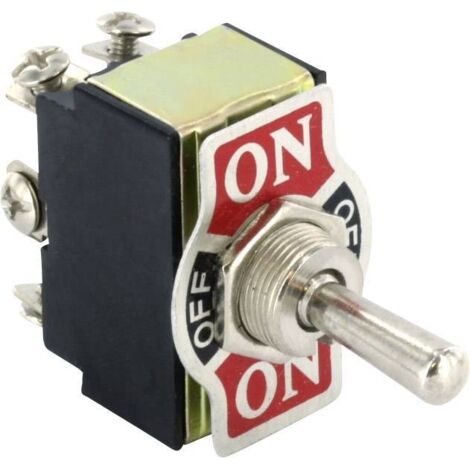 TRU COMPONENTS TC-GT143 TC-GT143 INTERRUPTEUR À LEVIER 125 V/AC 10 A 1 X ON/OFF/ON PERMANENT/0/PERMANENT 1 PC(S)