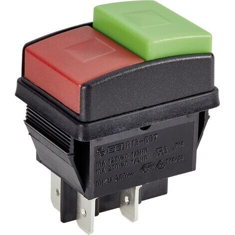 BOUTON POUSSOIR À PRESSION TRU COMPONENTS TC-R13-537A B/R/G 1587859 250 V/AC 10 A 2 X OFF/ON À ACCROCHAGE 1 PC(S) (1/5)