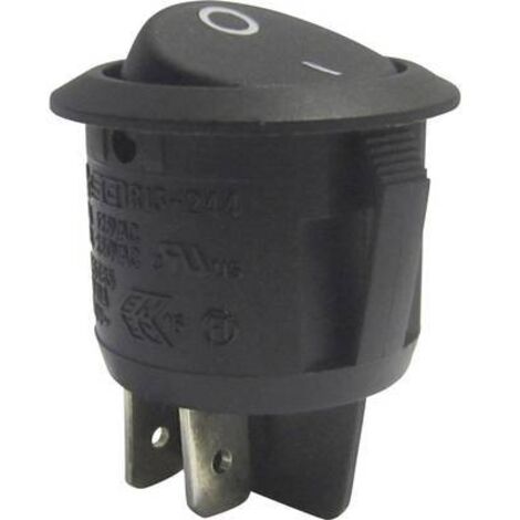 INTERRUPTEUR À BASCULE TRU COMPONENTS TC-R13-244A-02 BLACK 1587655 250 V/AC 10 A 2 X OFF/ON À ACCROCHAGE 1 PC(S) (1/2)