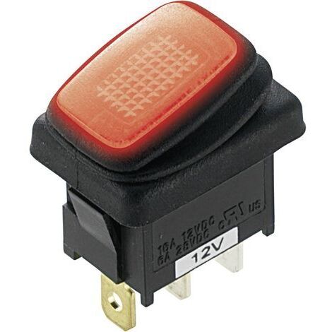 TRU COMPONENTS 1587935 INTERRUPTEUR À BASCULE TC-R13-66B8 12 V/DC 16 A 1 X OFF/ON À ACCROCHAGE 1 PC(S) (1/5)