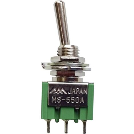 INTERRUPTEUR À LEVIER 250 V/AC 1.5 A 2 X ON/ON MS-550F-B PERMANENT 1 PCS. TRU COMPONENTS 700541 (1/2)