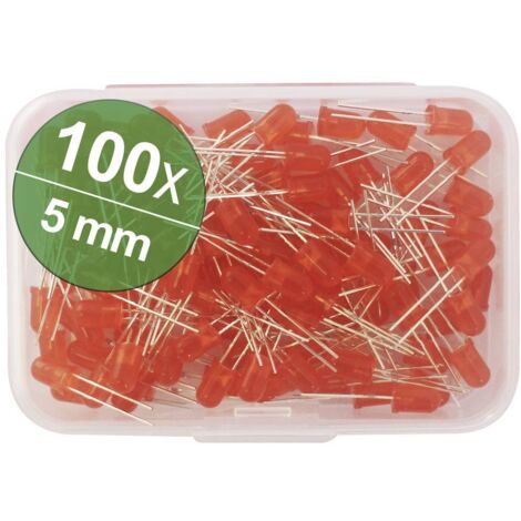 QUADROS LOT DE 100 DIODES LUMINEUSES STANDARD ROUGE/BLEU/VERT/JAUNE/BLANC/MÉLANGES 3 MM ET 5 MM QUADRIOS GMBH (1/3)