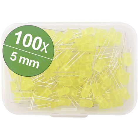 Quadrios Assortiment de LEDs jaune 5 mm 30 mA 2.0 V C001722