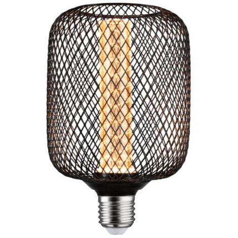 PAULMANN 29083 METALLIC GLOW EDITION STANDARD 230V AMPOULE LED CYLINDRE E27 SPIRAL 4,2W 200LM 100MM NOIR MÉTAL 1800K (1/4)