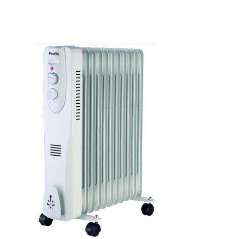 Radiateur bain d'huile 2500W – 11 éléments – Pour espaces de 30m² – Technologie de régulation thermique – Profile