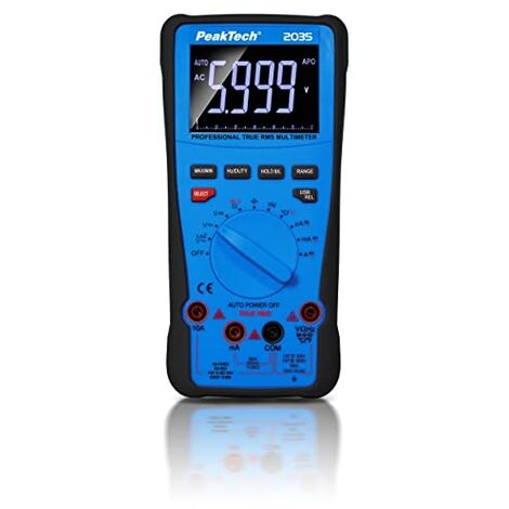Multimètre Numérique PeakTech P 1040 TRMS 2000 Points - Testeur Tension Courant Résistance - CAT III 600V