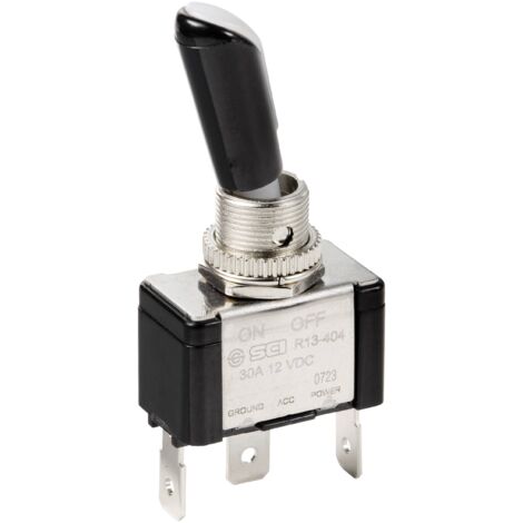 TRU COMPONENTS TC-11193832 INTERRUPTEUR À LEVIER 12 V/DC 30 A 1 X OFF/ON À ACCROCHAGE 1 PC(S) (1/3)