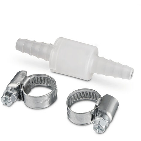 CLAPET ANTI-RETOUR AVEC 2 COLLIERS DE SERRAGE, POUR MAX. Ø 10 MM XAVAX (1/3)