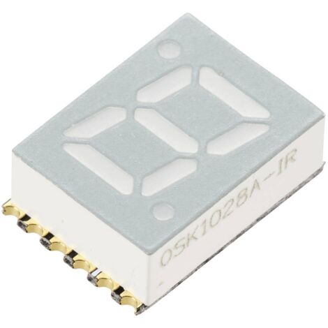 TRU COMPONENTS LED CMS JAUNE 6 MCD AFFICHAGE À CHIFFRES UNIQUES TC-11612588 (1/4)