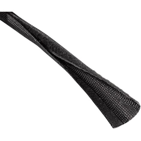 GAINE DE CÂBLE FLEXIBLE EN TEXT, UNIVERSELLE, 20 - 40 MM, 1,8 M, NOIR HAMA (1/5)
